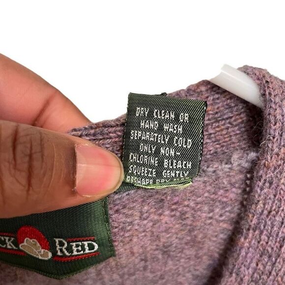 Outback Red Cardigan Womens L Marled Dark Lavender Grandpa VNeck Button Closure - Picture 7 of 14